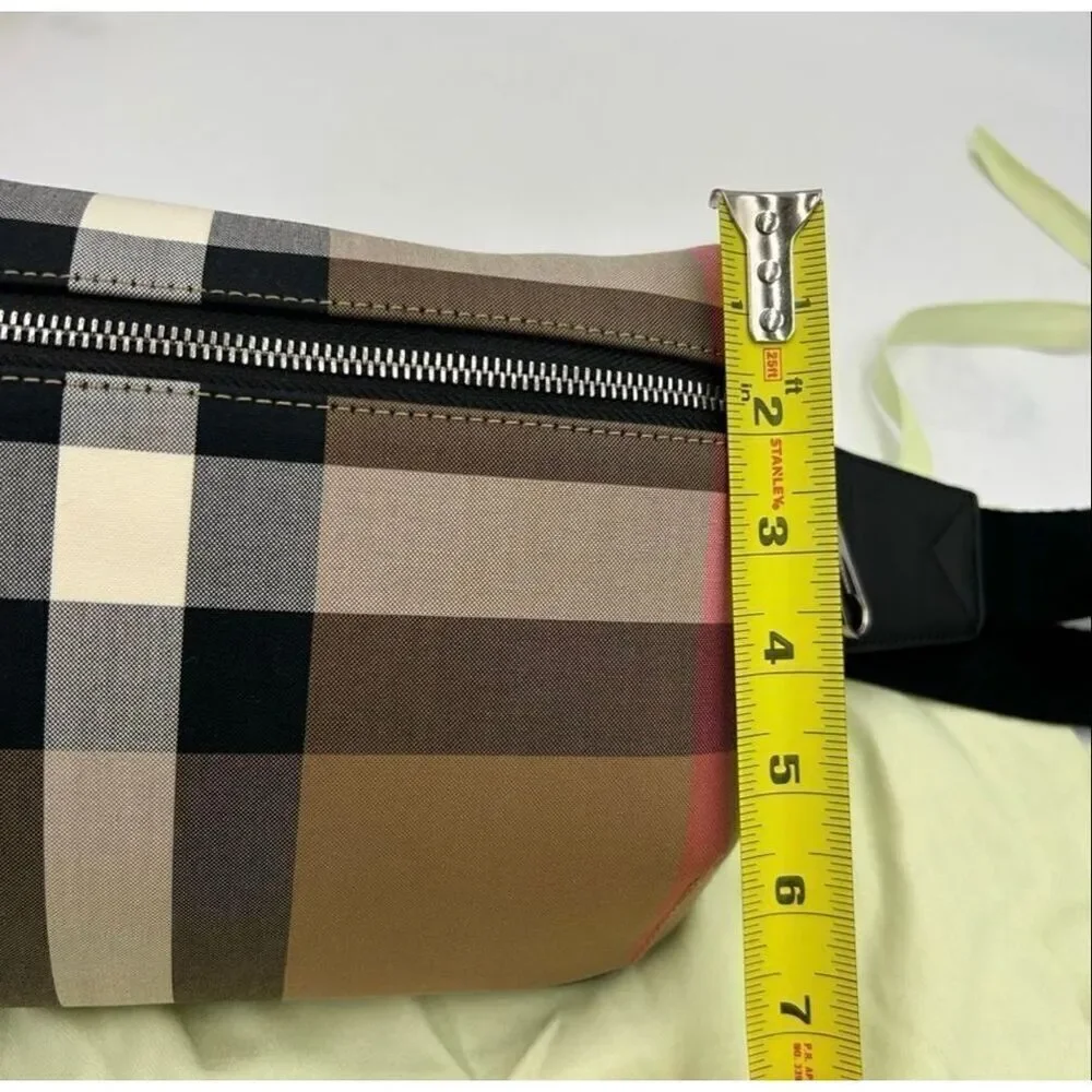 Burberry Sonny Check Crossbody/Belt Bag in Beige and Black
